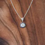 پلاک نقره زنانه جی تی ای (GTA) مدل چشم و نظر