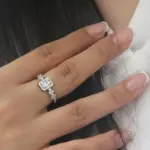 انگشتر نقره زنانه جی تی ای (GTA) مدل باگت و گل