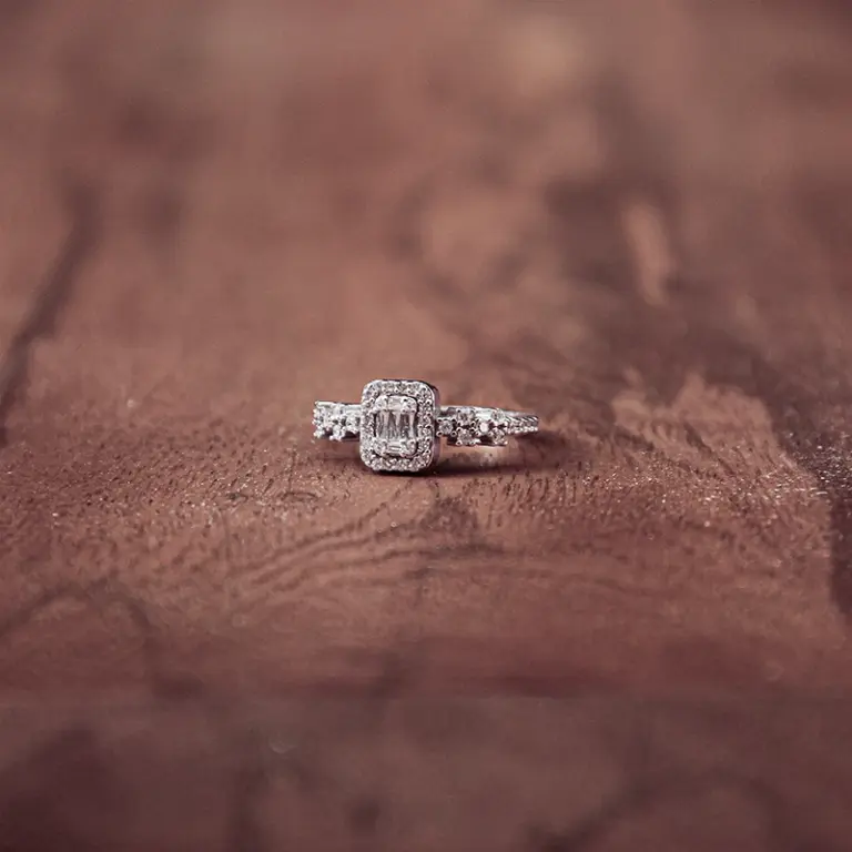 انگشتر نقره زنانه جی تی ای (GTA) مدل باگت و گل