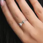 انگشتر نقره زنانه جی تی ای (GTA) مدل پاپیون