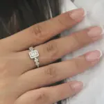 انگشتر نقره زنانه جی تی ای GTA مدل باگت و گل