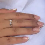 انگشتر نقره زنانه جی تی ای (GTA) مدل پاپیون - تصویر 2