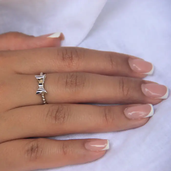 انگشتر نقره زنانه جی تی ای (GTA) مدل پاپیون - تصویر 2