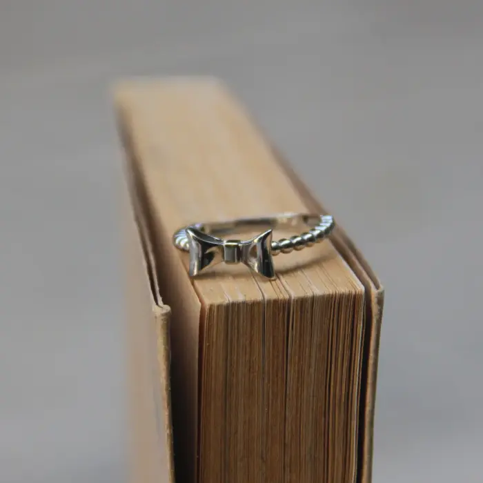 انگشتر نقره زنانه جی تی ای (GTA) مدل پاپیون - تصویر 4