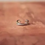انگشتر نقره زنانه جی تی ای (GTA) مدل ضربدری