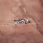 حلقه و پشت حلقه نقره زنانه جی تی ای (GTA)